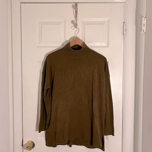 EUC dark green tunic sweater